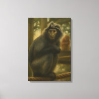 Contemplative Monkey – Serene Wildlife Art