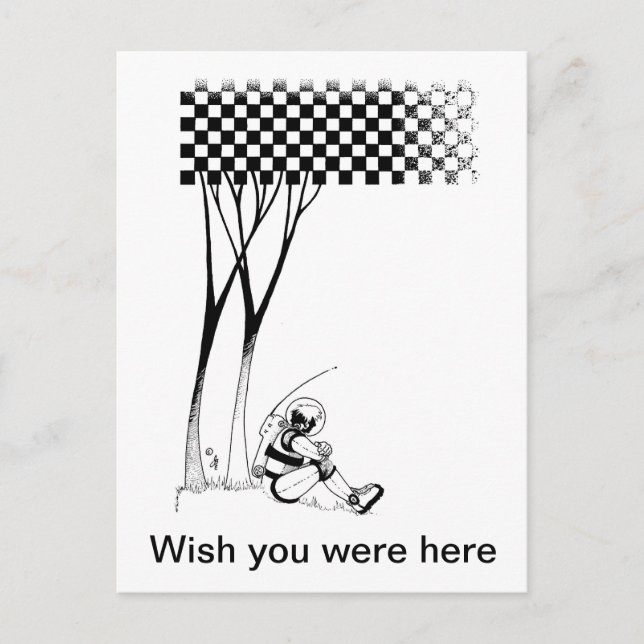 Contemplative Spaceman Postcard (Front)