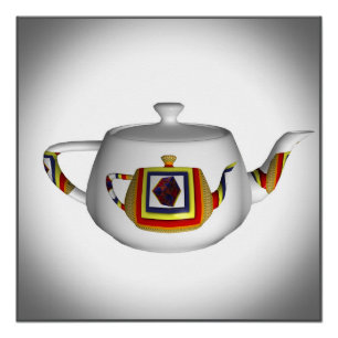 Contempo Double Teapot Poster