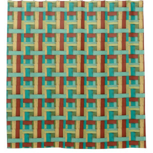 Contempoary Coastal Multicolored Painting Shower Curtain