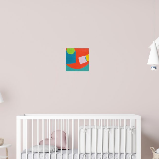 Contemporary Absract Geometric Flow Square Poster (Nursery 2)