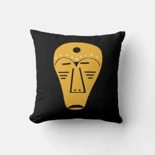 Contemporary Abstract Aboriginal tattoo face art Cushion