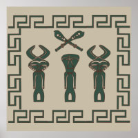 Contemporary Abstract African Tribal face art