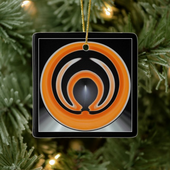 Contemporary Abstract Art Ceramic Ornament (Tree)