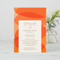 Contemporary Abstract Art Chic Orange Wedding