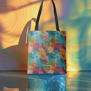 Contemporary Abstract Art Tote with Vibrant Colour Bag