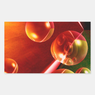 Contemporary Abstract Artwork by Serdar Hizli Rectangular Sticker