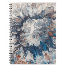 Contemporary Abstract Blue Bronze Grey Cream