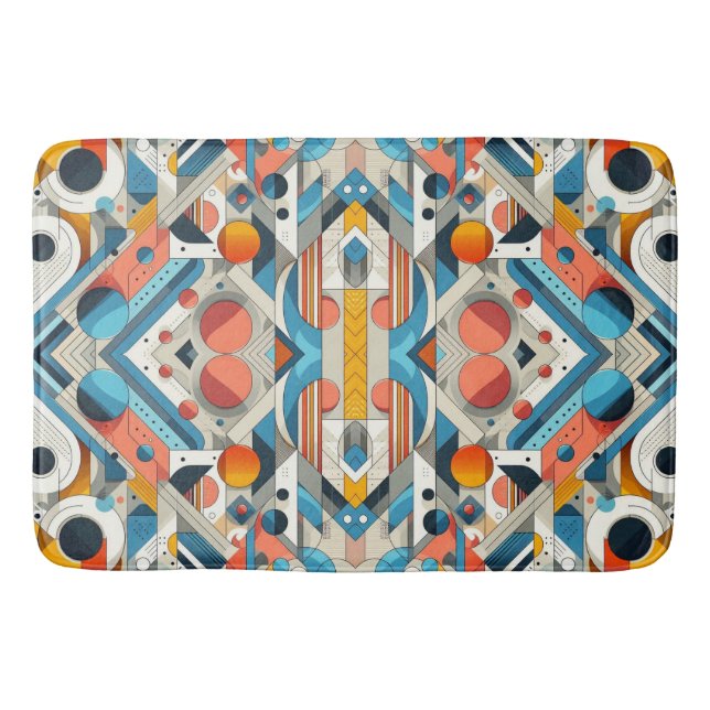 Contemporary Abstract Design  Bath Mat (Front)