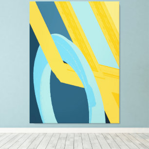 Contemporary Abstract Geometric Harmony Canvas Print