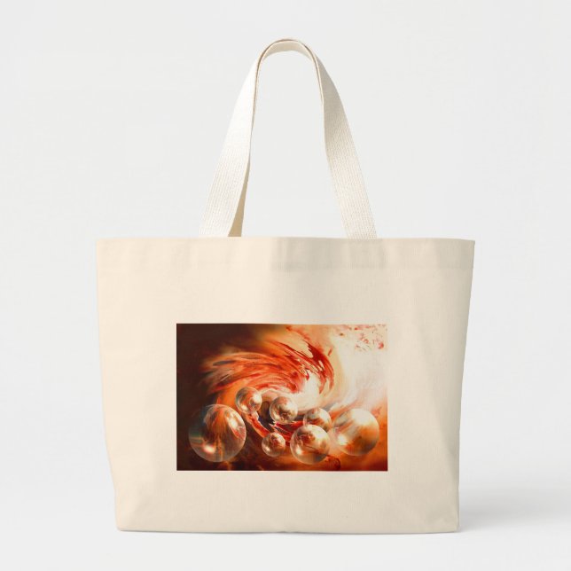 Contemporary Abstract Large Tote Bag (Front)