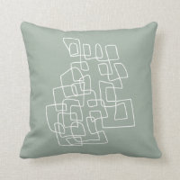 Contemporary Abstract Line Art in Sage Green
