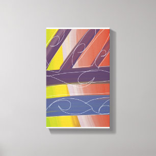 Contemporary abstract Maori art by RRW 2025 Canvas Print