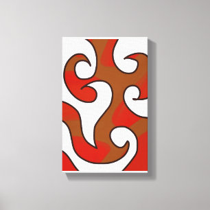 Contemporary Abstract Maori Art work 12 by RRW Canvas Print