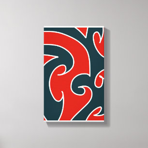 Contemporary Abstract Maori Art work 14 by RRW Canvas Print