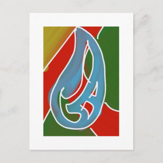 Contemporary Abstract Maori Art work 2 by RRW Postcard