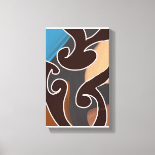 Contemporary Abstract Maori Art work 8 by RRW Canvas Print