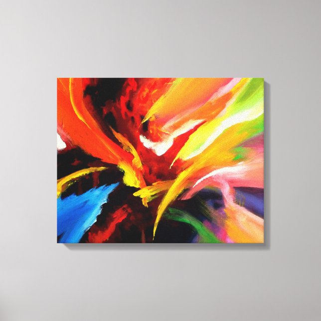 Contemporary Abstract Painting Canvas Print (Front)