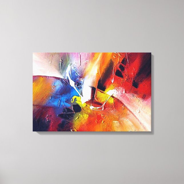 Contemporary Abstract Painting Canvas Print (Front)