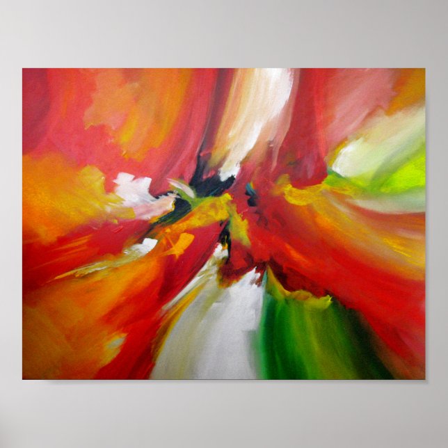 Contemporary Abstract Painting Poster (Front)