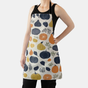 Contemporary abstract patterns culinary ingredient apron
