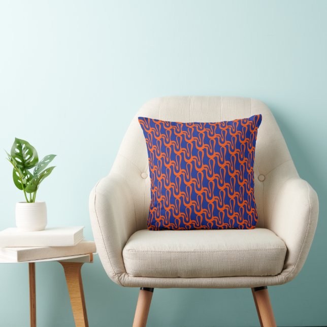 Contemporary Abstract Pop Wiggle Pattern Cushion (Chair)