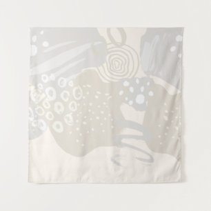 Contemporary Abstract Shapes Lines Circles Pastel Tapestry