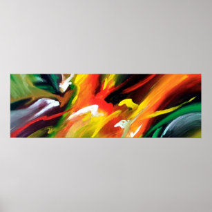 Contemporary Abstract Speed Painting Poster