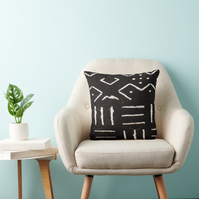 Contemporary African Mud Cloth Print Cushion (Chair)
