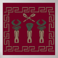 Contemporary African tribal Abstract face art