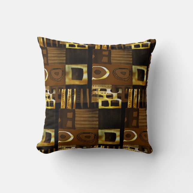 Contemporary Afrocentric Geometric Cushion (Front)
