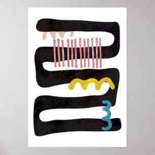 Contemporary art abstract poster