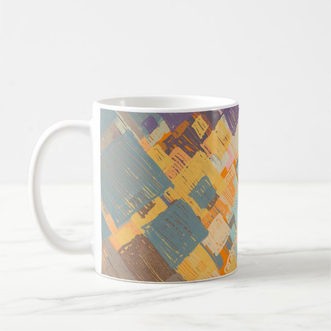 Contemporary art. Colourful texture. Modern artwor Coffee Mug (Left)