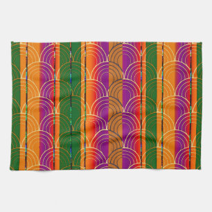 Contemporary Art Deco Design Tea Towel