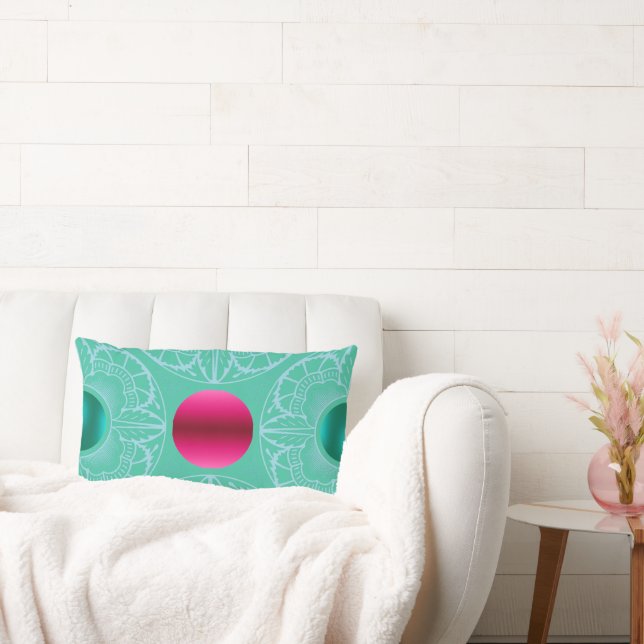 Contemporary Art Deco–Inspired  Lumbar Cushion (Couch)