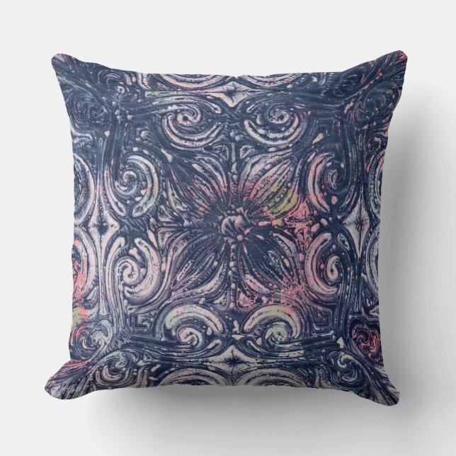 contemporary art geometric design throw pillow (Front)