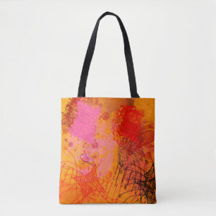 Contemporary art. Hand made art. Colorful texture. Tote Bag