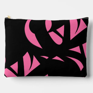 Contemporary Art Hot Pink / Black Accessory Pouch