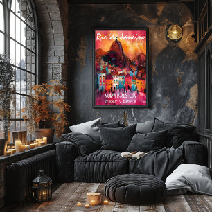 Contemporary Art of Rio de Janeiro Vibrant. Poster