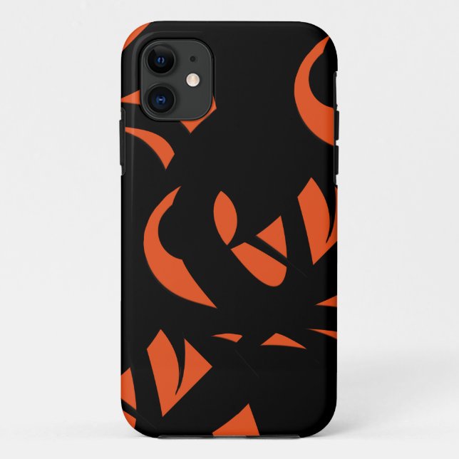 Contemporary Art Orange / Black Case-Mate iPhone Case (Back)