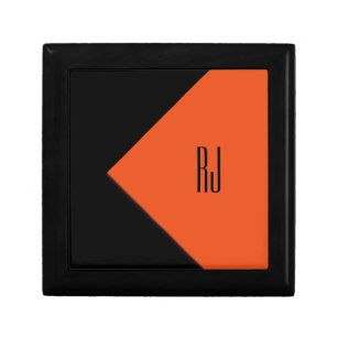 Contemporary Art Orange / Black Monogram Gift Box