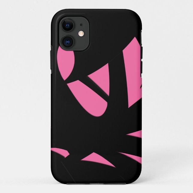 Contemporary Art Pink / Black Case-Mate iPhone Case (Back)