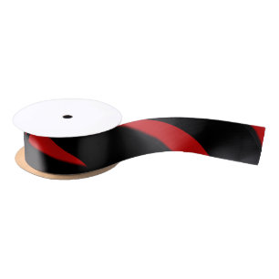 Contemporary Art Red / Black Satin Ribbon