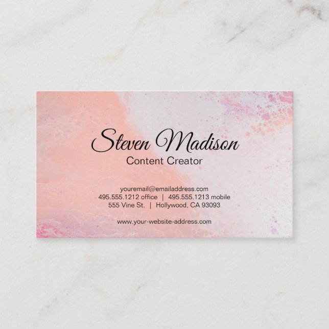 Contemporary | Artistic Business Card (Front)