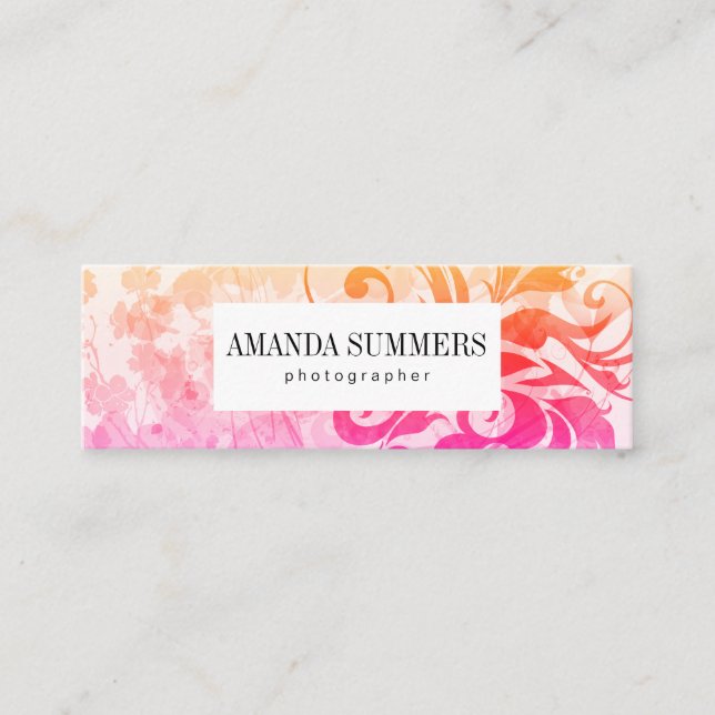 Contemporary Artistic Mini Business Card (Front)