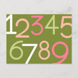 Contemporary Baby   Numbers II Postcard