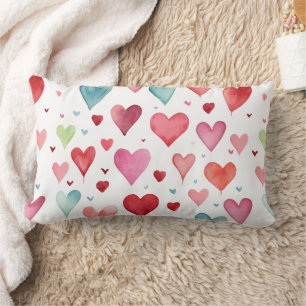 Contemporary Baby Nursery Heart Pattern Lumbar Cushion