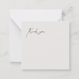 Contemporary Beige Wedding Blank Thank You Card