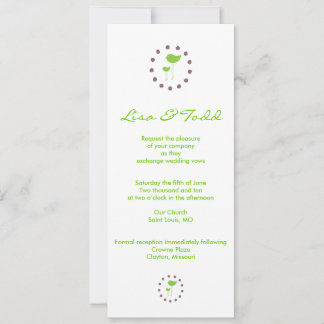 Contemporary Bird Wedding Invitation