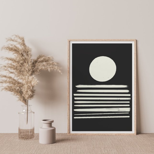 Contemporary Black and White Abstract Art Poster (Creator Uploaded)